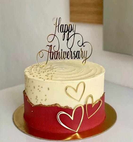 Heart Red & White Cake Cakes In The City
