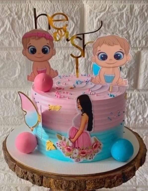 Mom - to - Be Themed Cake – Celebrate Motherhood with Sweet Elegance - My Store
