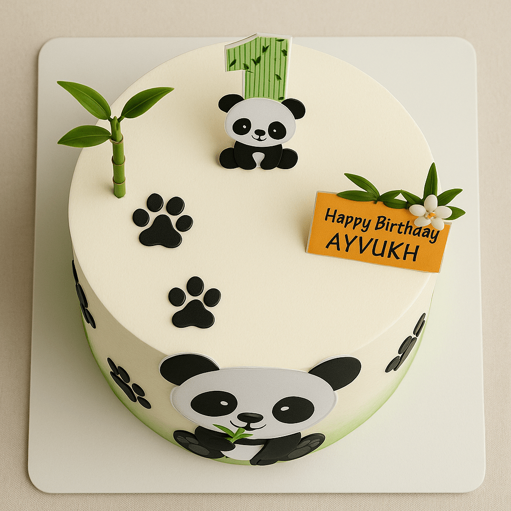 Panda Theme Cake - My Store
