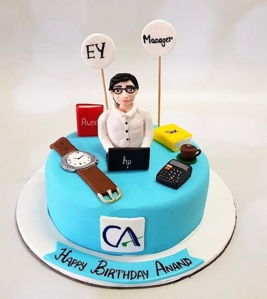 Chartered Accountant (CA) Themed Cake – Perfect for Finance Professionals! - My Store